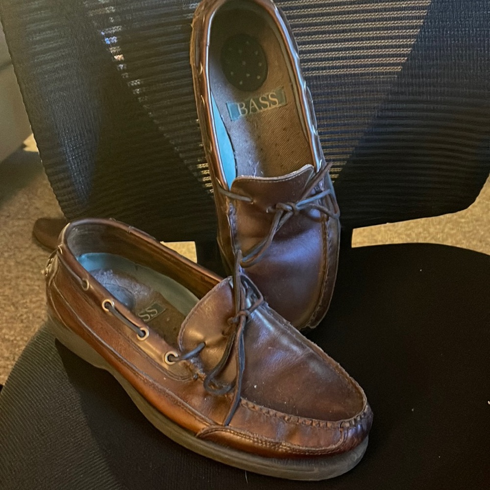 Bass casual boat shoes leather 10M